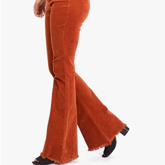 Cello Rust Corduroy Flare Pants - Picture 2 of 11